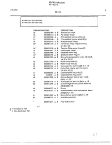 Electrical Equipment Page 8 Diagram and Parts List for 95-2182  Frigidaire Refrigerator