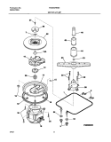 MOTOR & PUMP Diagram and Parts List for FDS252RBS0  Frigidaire Dishwasher