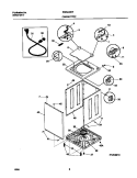 P12V0019 WSHR CAB, TOP Diagram and Parts List for FWX445RFS2  Frigidaire Washer