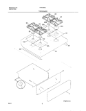 TOP / DRAWER Diagram and Parts List for FGF368CJSA  Frigidaire Range