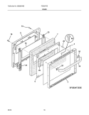 DOOR Diagram and Parts List for FGB24T3ESF  Frigidaire Range