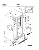 CABINET Diagram and Parts List for FRS26H7CW0  Frigidaire Refrigerator
