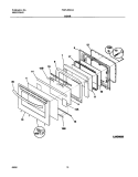 DOOR Diagram and Parts List for FGFL88ACA  Frigidaire Range