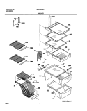 SHELVES Diagram and Parts List for FRS26KF5CB0  Frigidaire Refrigerator