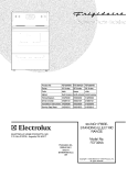 COVER Diagram and Parts List for FEF326ABG  Frigidaire Range