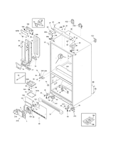 Cabinet Diagram and Parts List for FGHB2735NP0  Frigidaire Refrigerator