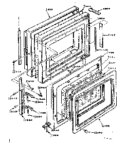 Door Parts Diagram and Parts List for 5648888520  Kenmore Microwave