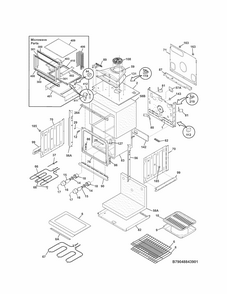 Lower Oven Diagram and Parts List for 79048842901  Kenmore Microwave