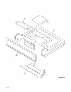 Part Location Diagram of 139038836 Frigidaire CONTROL PANEL ASSEM