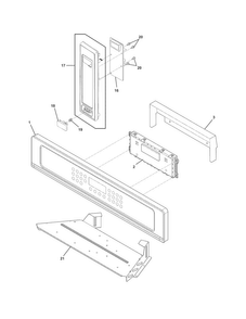 Control Panel Diagram and Parts List for FGMC3065PBC  Frigidaire Microwave Oven Combo