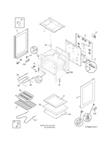 Body Diagram and Parts List for 79065312211  Kenmore Range