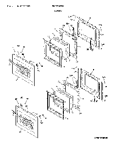 Doors Diagram and Parts List for FFET2726TSC  Frigidaire Wall Oven