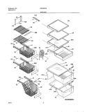 SHELVES Diagram and Parts List for GRS26F5AQ1  Gibson Refrigerator