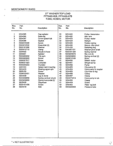 Tubs/hoses/motor Page 2 Diagram and Parts List for 6489-80B  Frigidaire Washer