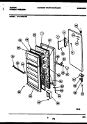 DOOR PARTS Diagram and Parts List for TFU17M6AW0  Tappan Freezer