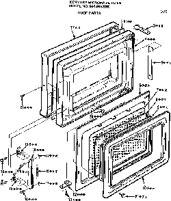 Door Parts Diagram and Parts List for 5649987960  Kenmore Microwave