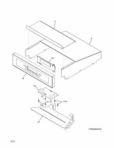 Control Panel Diagram and Parts List for 79040252410  Kenmore Wall Oven