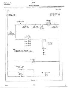 Wiring Diagram Diagram and Parts List for 282240C  Frigidaire Range