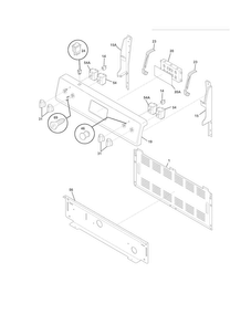 Backguard Diagram and Parts List for FFEF3012LSG  Frigidaire Range