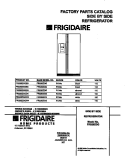 COVER Diagram and Parts List for FRS26ZGGB4  Frigidaire Refrigerator