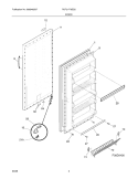 DOOR Diagram and Parts List for PLFU1778ES2  Frigidaire Freezer