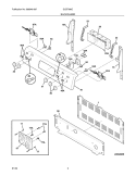 BACKGUARD Diagram and Parts List for GLEF396CSC  Frigidaire Range