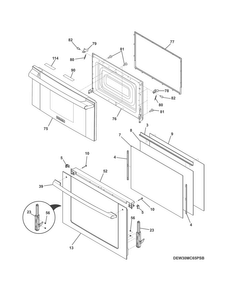 Doors Diagram and Parts List for EW30MC65PSB  Electrolux Microwave Oven Combo