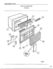 Part Location Diagram of 89MR-D03 Frigidaire Owner's guide