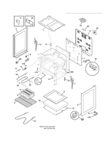 Body Diagram and Parts List for CFEF3007LBE  Frigidaire Range