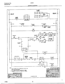 Wiring Diagram Diagram and Parts List for 284260A  Frigidaire Range