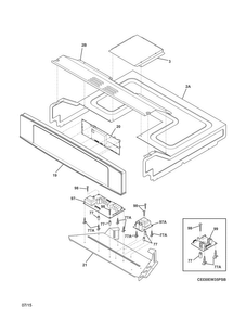 Control Panel Diagram and Parts List for EW30EW55PSC  Electrolux Wall Oven
