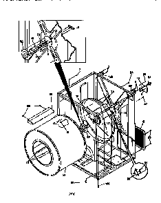 Cabinet/drum Diagram and Parts List for FSG747GC  Frigidaire Dryer