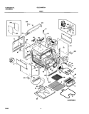 BODY Diagram and Parts List for GLED388CSA  Frigidaire Range