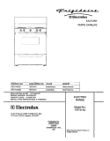 COVER Diagram and Parts List for FEF314AUB  Frigidaire Range