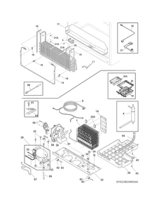 Cooling System Diagram and Parts List for EI23BC80KS4A  Electrolux Refrigerator