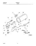BURNER, VALVE Diagram and Parts List for FDGS69RHW1  Frigidaire Dryer