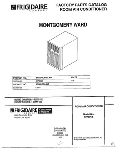 Part Location Diagram of 92MR-D02 Frigidaire Owner's guide