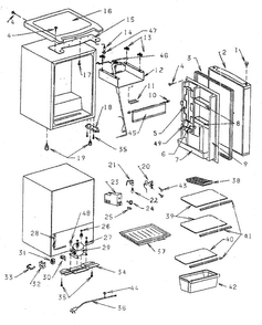 Refrigerator Parts Diagram and Parts List for 56494609400  Kenmore Refrigerator
