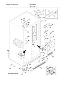 Cabinet Diagram and Parts List for FGHS2655PF6B  Frigidaire Refrigerator