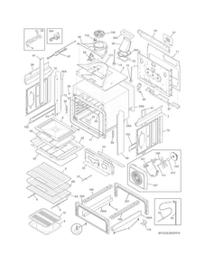 Body Diagram and Parts List for FGGS3065PFJ  Frigidaire Range