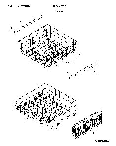 Racks Diagram and Parts List for LFID2426TF4A  Frigidaire Dishwasher