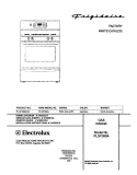 COVER Diagram and Parts List for PLGF389ACB  Frigidaire Range