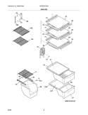 SHELVES Diagram and Parts List for WRS6W1EW8  Westinghouse Refrigerator