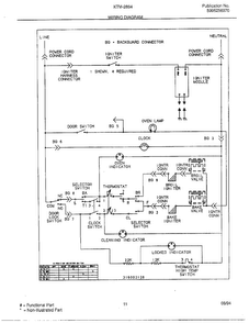Wiring Diagram Diagram and Parts List for 2864-80B  Frigidaire Range