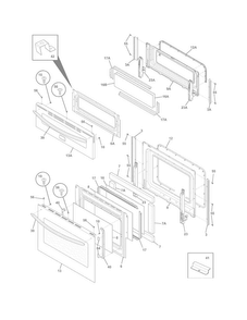 Doors Diagram and Parts List for FGEF300DNFA  Frigidaire Range