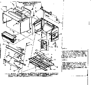 Outer Wrap Parts Diagram and Parts List for 5648598410  Kenmore Microwave