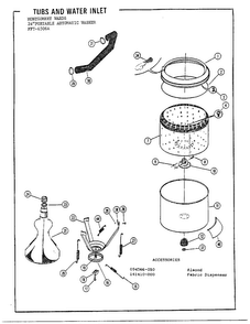 24` Portable/tubs And Water Inlet Diagram and Parts List for 6506A  Frigidaire Washer