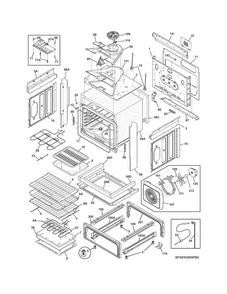 Body Diagram and Parts List for FGES3065PBD  Frigidaire Range
