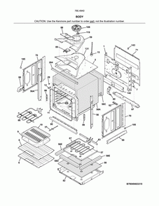 Body Diagram and Parts List for 79049402316  Kenmore Wall Oven