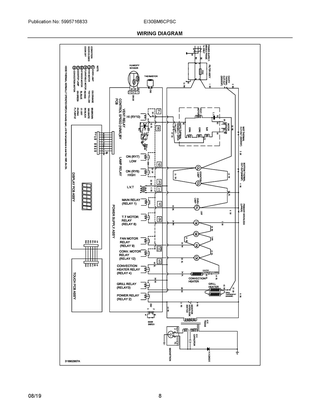 Wiring Diagram Diagram and Parts List for EI30BM6CPSC  Frigidaire Microwave